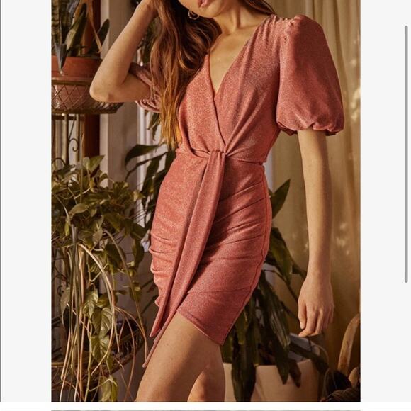 Saylor Pink Deb Dress Size Medium